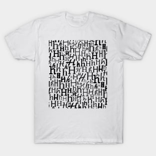 H - Typography (Black) T-Shirt